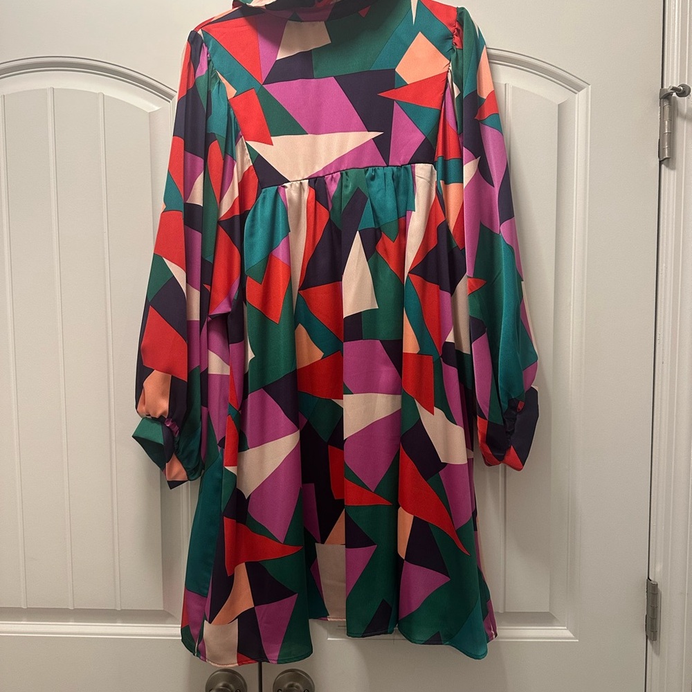 Adrienne Multicolor Dress- 2X NWOT - Picture 4 of 4